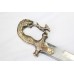 Sword Steel Blade Hand Engraved Brass Lion Hunting Rabbit Handle Sheath C757